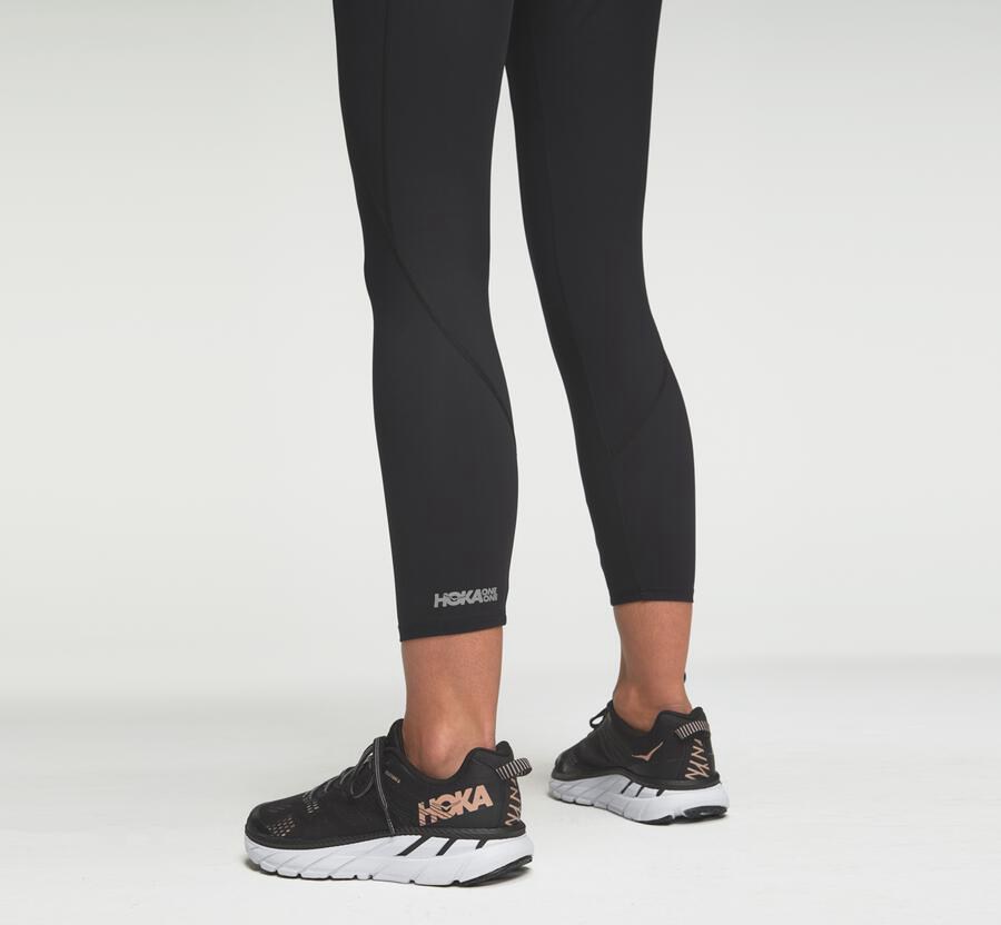 Hoka One One Performance Crop Tight Byxor Dam - Svarta - KVTFB-3246